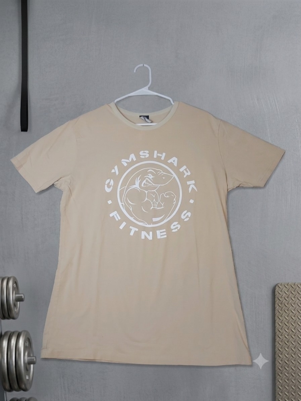 Gymshark Vintage Apollo Muscle Fit Graphic T-Shirt Beige Cream Large